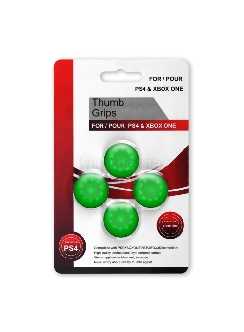 Насадки на джойстики Thumb Grips (Зеленые) (PS5, PS4, PS3, Xbox Series S/X, Xbox One, Xbox 360)